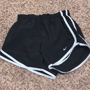XS Black Nike White Striped Athletic Shorts✨